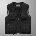 啄木鸟工装马甲男士夏季新款户外摄影钓鱼背心机能多口袋马夹外套 8512黑色 L建议110-130斤
