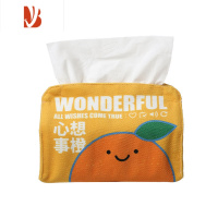 三维工匠蚊字邮局 心想事橙纸巾盒车载可爱抽纸盒家用客厅简约现代创意W 桔色-小号