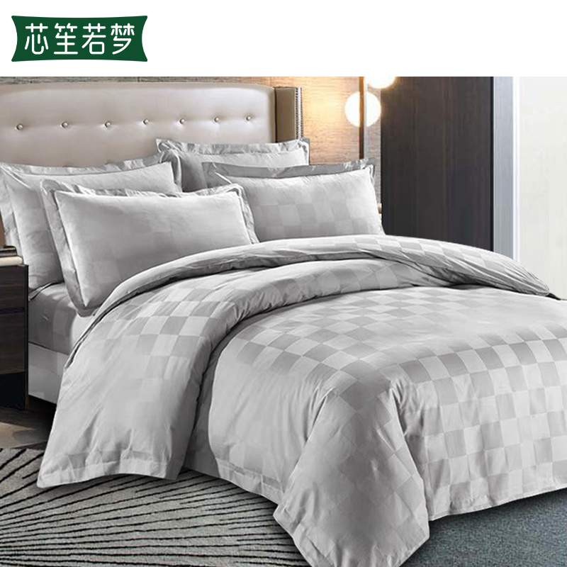 芯笙若梦 四件套 纯棉贡缎 1.8m床 套高清大图