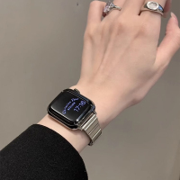 适用oppo手环2表带金属四叶草智能OPPO手环1代皮质拼接替换腕带3139B