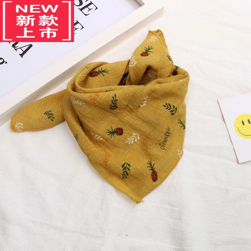 可莉允.儿童棉麻围巾夏季薄款宝宝婴儿方巾三角口水巾防晒丝巾围脖男女毛巾图片