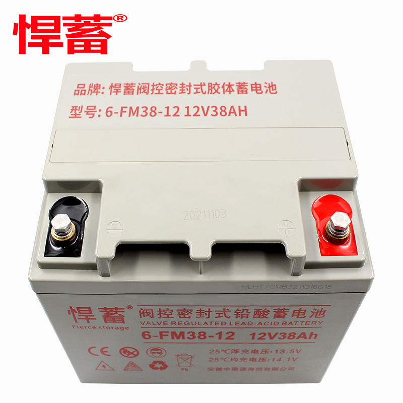 12V38AH阀控式免维护蓄电池电瓶直流屏UPS安防通讯EPS电源6FM38-12高清大图