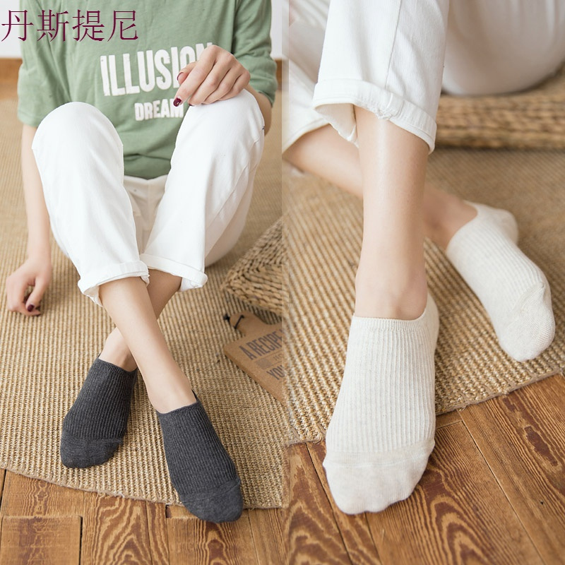 夏季薄款船袜女纯棉浅口低帮隐形女袜硅胶防滑袜子女短袜韩国袜套