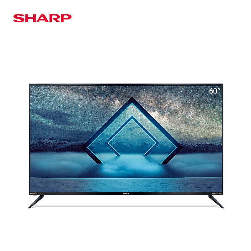 sharp/夏普电视60英寸全面屏高清4k智能网络语音液晶电视机 黑色 官方