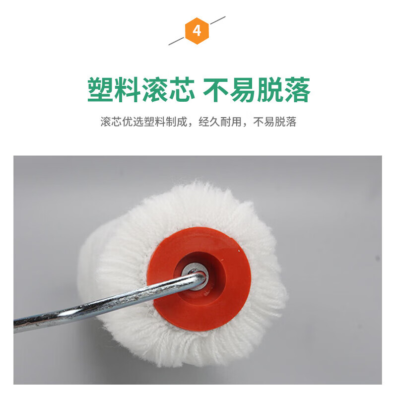 科力邦(Kelibang)油漆刷 滚刷 加厚不掉毛小滚筒刷子(纯白)涂刷工具6寸 2把装/套 KB3220高清大图