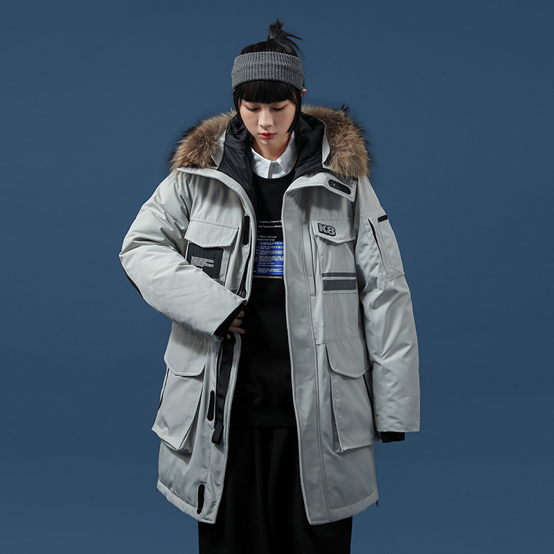 男2020新款中长款加厚韩版户外情侣冬季百搭保暖外套羽绒服