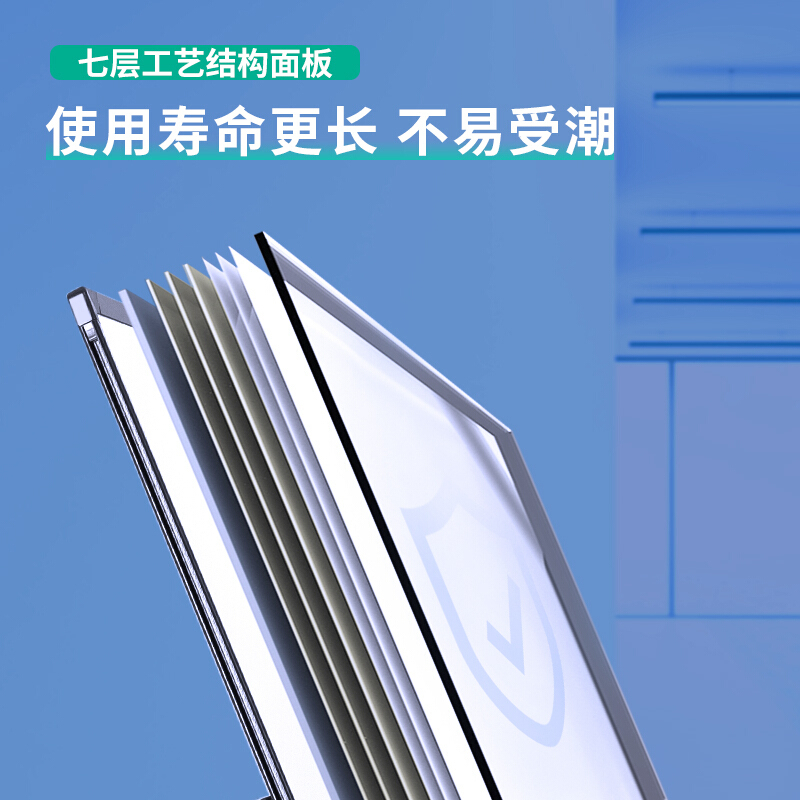 得力玻璃白板8736