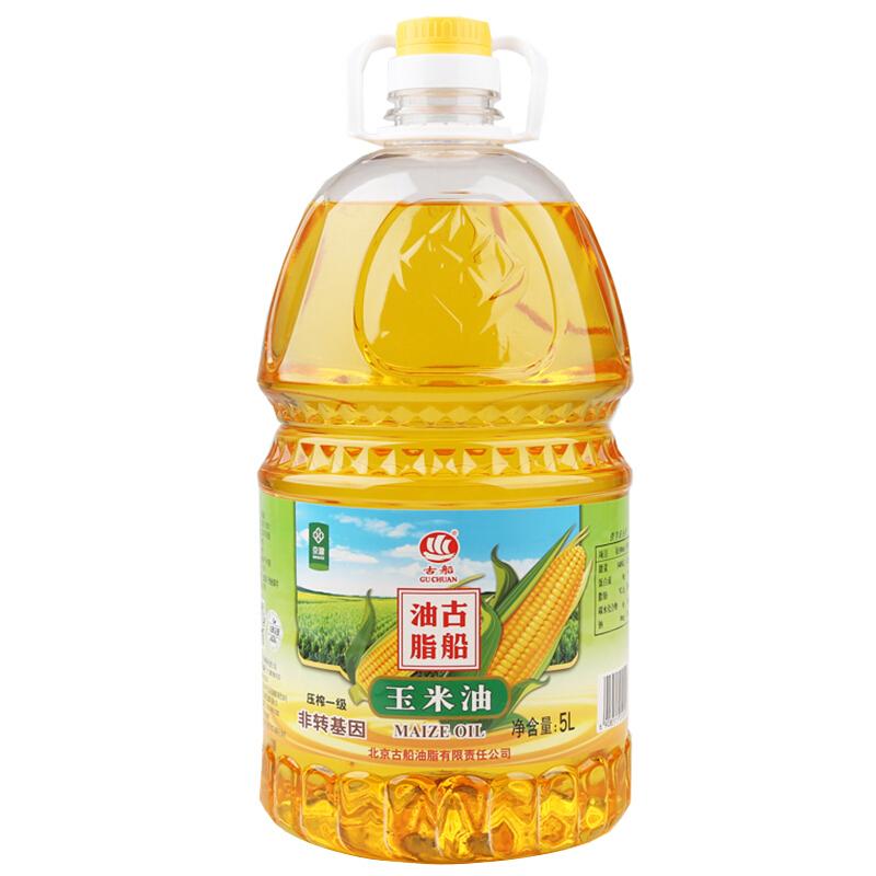 古船玉米油5L 压榨一级 非转基因 家庭食用油