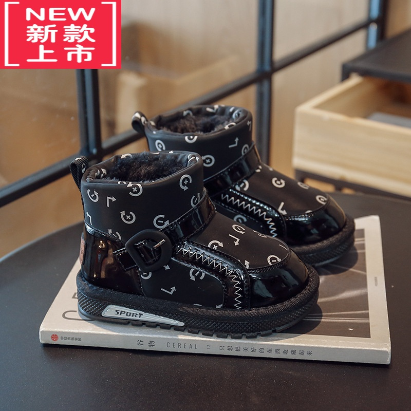 可莉允nextlori儿童雪地靴加绒加厚2022新款女童保暖防滑棉靴冬季短靴子