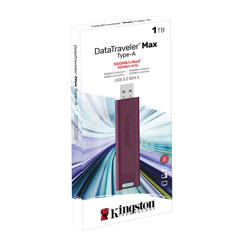 金士顿(Kingston) 1TB USB3.2 Type-A 大容量固态U盘 DTMAXA 读速高达1000MB/s高清大图