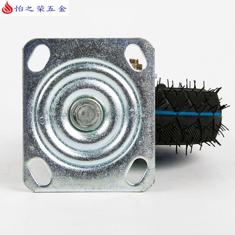 10寸8寸6寸12寸充气轮胎万向轮重型橡胶轮定向轮带刹车轮子静音轮12寸 12寸万向图片
