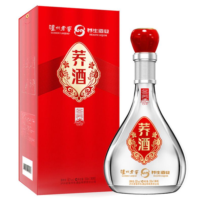 泸州老窖养生酒 苦荞酒 荞酒冬荞1500 52度500ml单瓶装白酒 逢年过节送礼之选