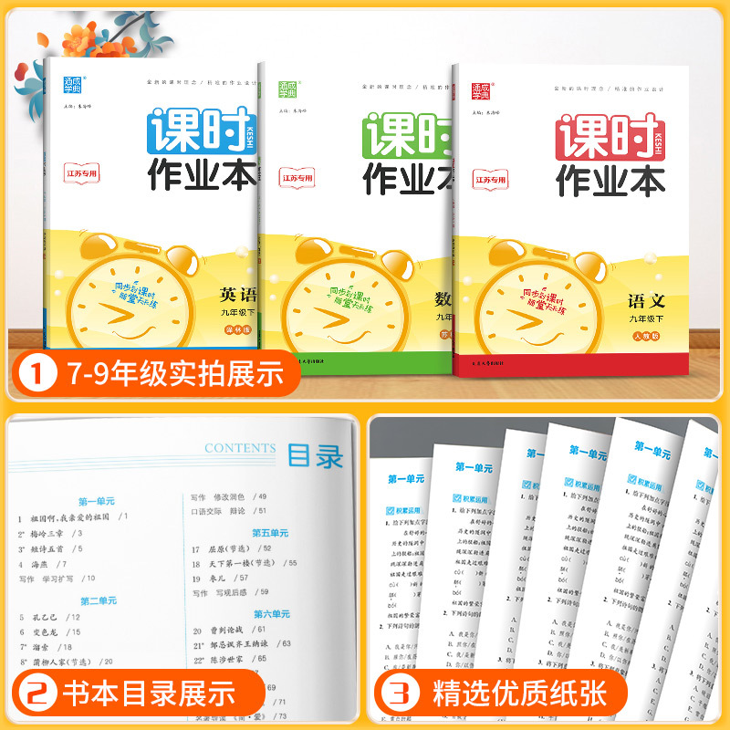 政治[人教版]江苏专用 九年级上 [正版]江苏2025版通城学典初中课时作业本七年级上册下册八年级九年级数学语文英语物理