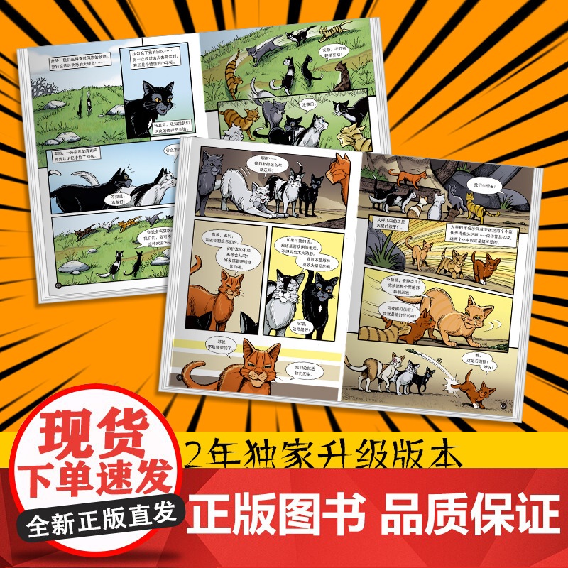 正版童书 猫武士 全彩漫画版(全9册)一套陪伴孩子成长的热血漫画让孩子学会责任善良勇气小学生三四五六年级课外阅读书高清大图