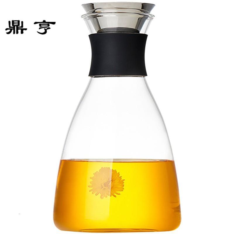 鼎亨 玻璃凉水壶家用耐高温水瓶套装玻璃茶壶大容量果汁冷水壶