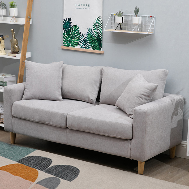 北欧布艺沙发小户型现代简约客厅闪电客双人两人二三人出租房简易经济