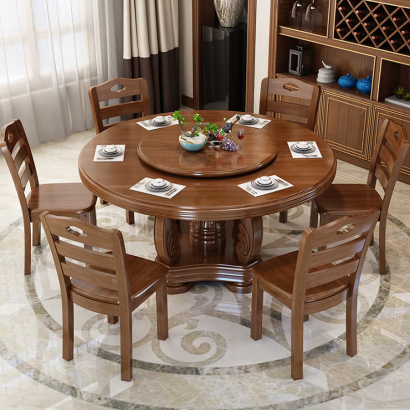 合祥源 餐桌组合配十二椅 含转盘 1800*1800*720mm QX-CZ17 单位:套高清大图