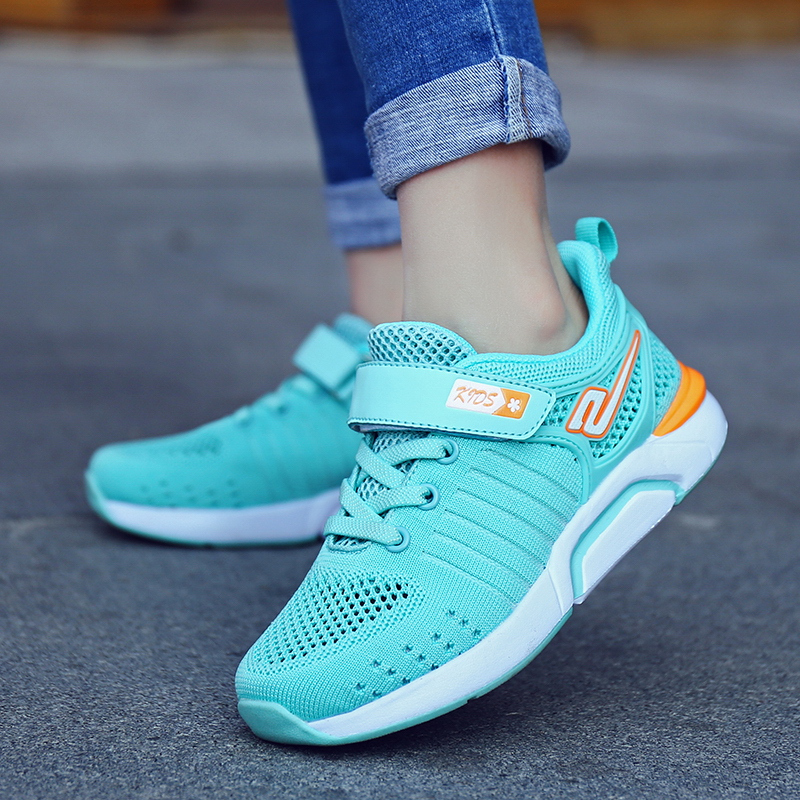 夏天5女童网面透气运动鞋6单网鞋8女孩休闲镂空跑步鞋9儿童鞋12岁