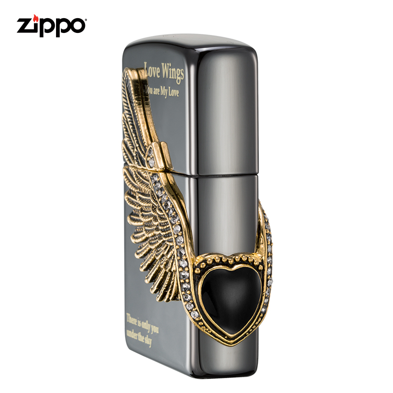 ZIPPO芝宝打火机原装ZIPPO之宝煤油打火机 男友生日礼物 爱情之翼ZBT-1-16a
