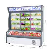 铭首(Minsow) HY-1800 1.8米 点菜柜 商用展示柜 上冷藏柜下微冻柜 保鲜柜 麻辣烫柜 商用陈列柜