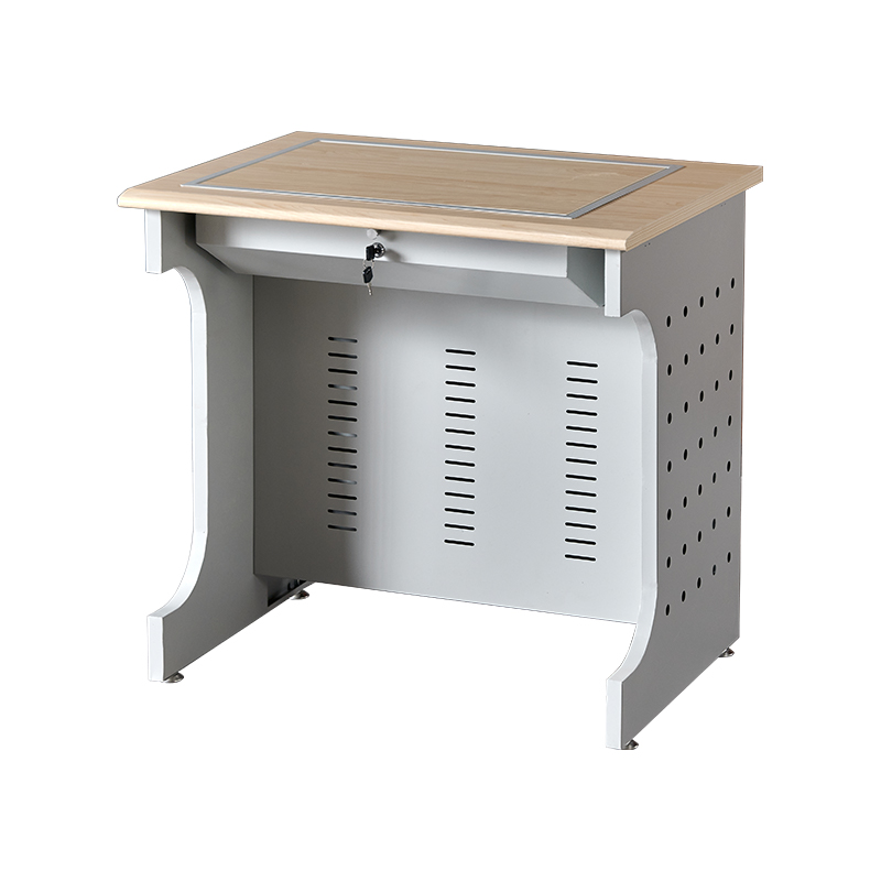 臻远ZY4012410隐藏式翻转电脑桌培训桌教室机房多媒体学习桌办公桌B款单人位