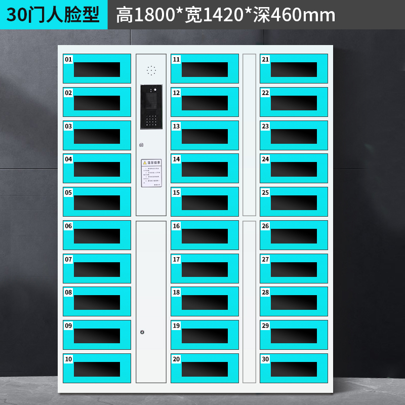 府店平板电脑存放柜手机电脑寄存电子存包柜智能刷卡多门柜30门电脑存放柜(人脸型)