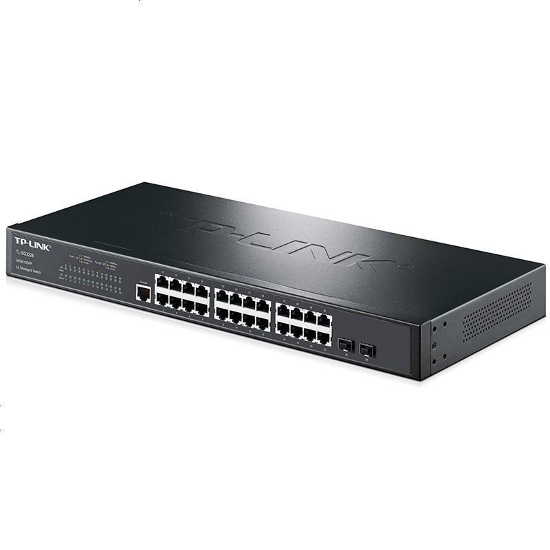 TP-LINK TL-SG3226 二层网管24口全千兆网络交换机以太网管理带光口企业级商用办公酒店宾馆网吧组网