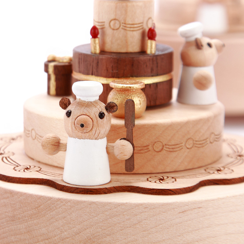 森林城堡new音乐盒八音盒木质送女生女孩儿童情人节生日520礼物旋转