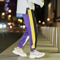 男士裤子宽松薄款九分运动休闲裤原宿潮流九分裤青少年长裤束脚裤