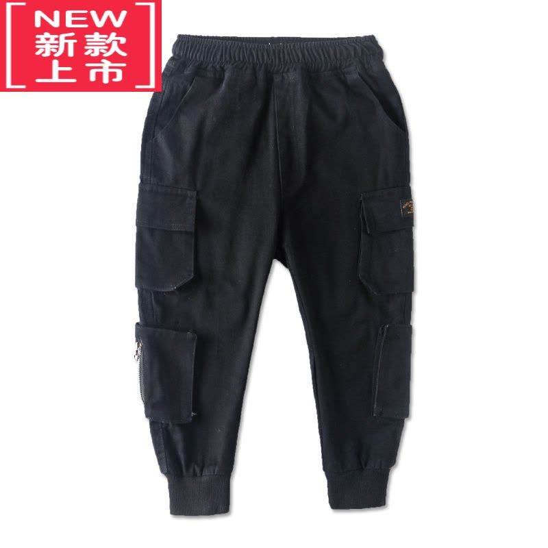 可莉允儿童装男童加绒裤子秋冬款2022新款冬装保暖棉加厚中大童工装裤潮保暖裤图片