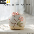 三维工匠手绘韩式捏花小老桩粗陶多肉花盆手工陶瓷简约特价清仓大花盆 手工花6 中等