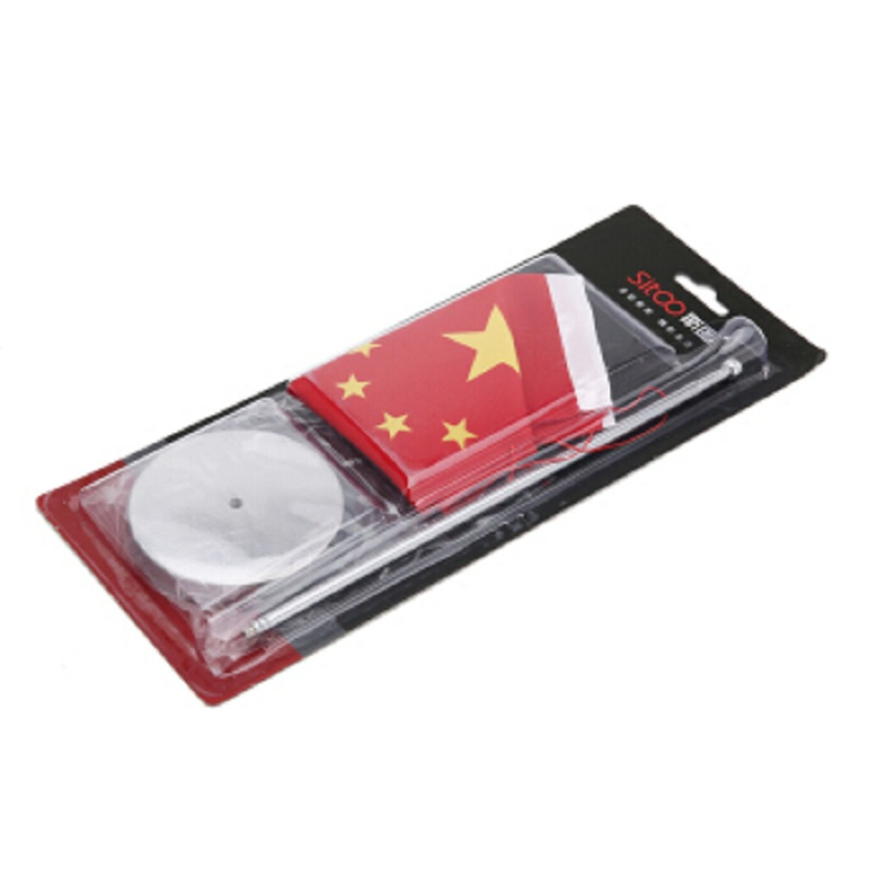 西玛(Simaa) 银色单杆可伸缩桌旗 F17A 国旗 办公桌旗座摆件 谈判旗签约旗桌旗办公室小红旗
