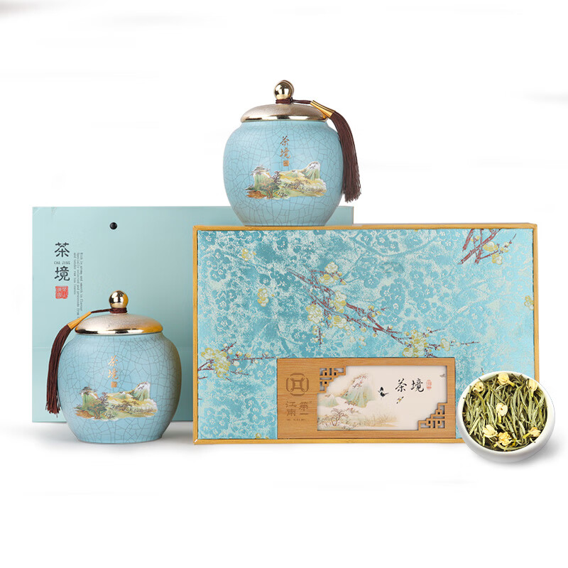 第一江南茉莉花茶横县浓香特级250g新茶茉莉龙豪绿茶叶礼盒装高端礼盒送礼