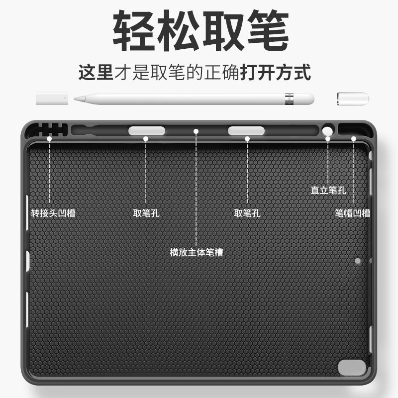 zoyu 2020新款ipadpro11保护套带键盘苹果11英寸全面屏平板蓝牙键盘ipadpro11硅胶笔套外壳全包壳子
