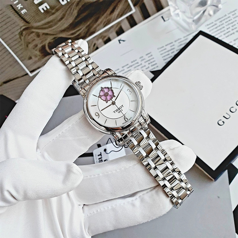 天梭tissot女士机械表心媛系列珍珠贝母表盘 简约时尚 优雅气质 轻奢