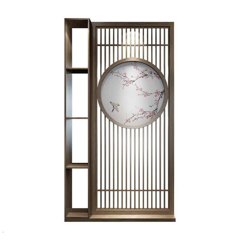 BONJEAN新中式屏风隔断墙客厅入户玄关实木现代简约装饰卧室遮挡家用座屏高清大图
