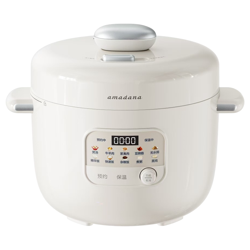 日本amadana艾曼达多功能电压力锅家用饭煲高压锅小型自动排气P6高清大图