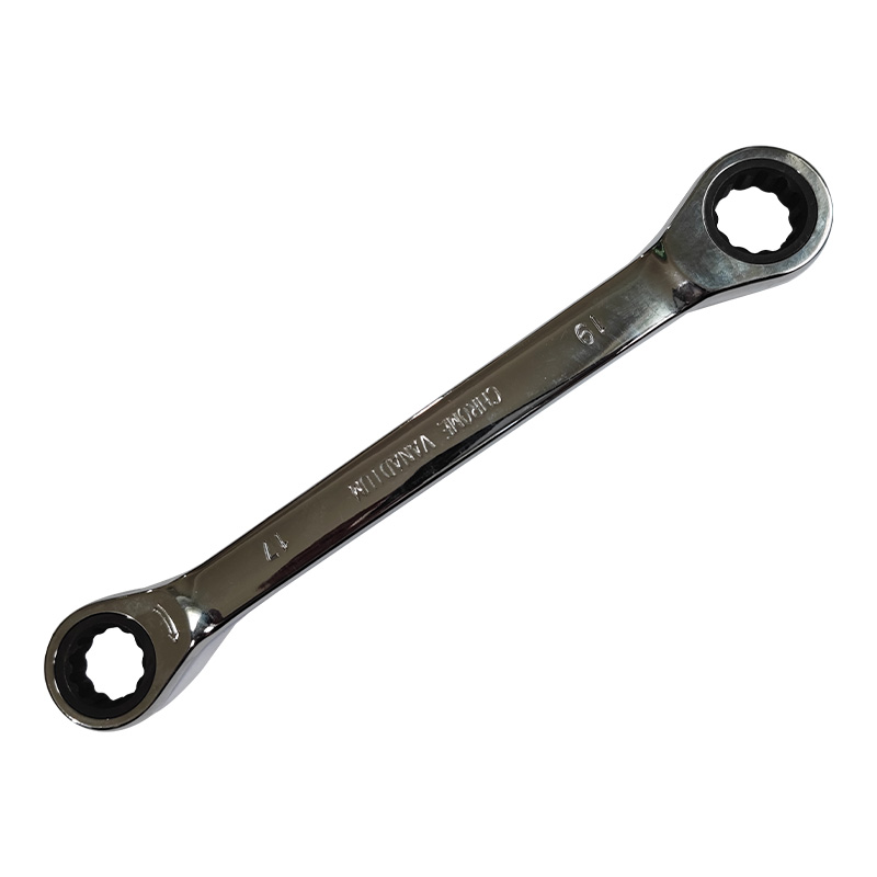 长鹿工具 镜面双头梅花棘轮扳手17-19mm 1支400417高清大图