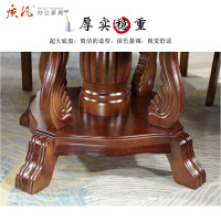 中式餐桌椅组合带转盘