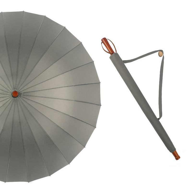 步宽 直杆自动长柄商务雨伞24骨 BY-3642/把高清大图