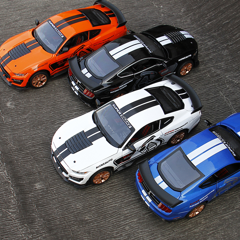 金属仿真大号120福特野马gt500蝰蛇汽车模型声光回力玩具
