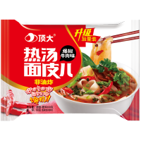 [中华特色]河北供销馆 顶大 热汤面皮爆椒牛肉味109g 非油炸速食泡面方便面 河北秦皇岛特产 华北