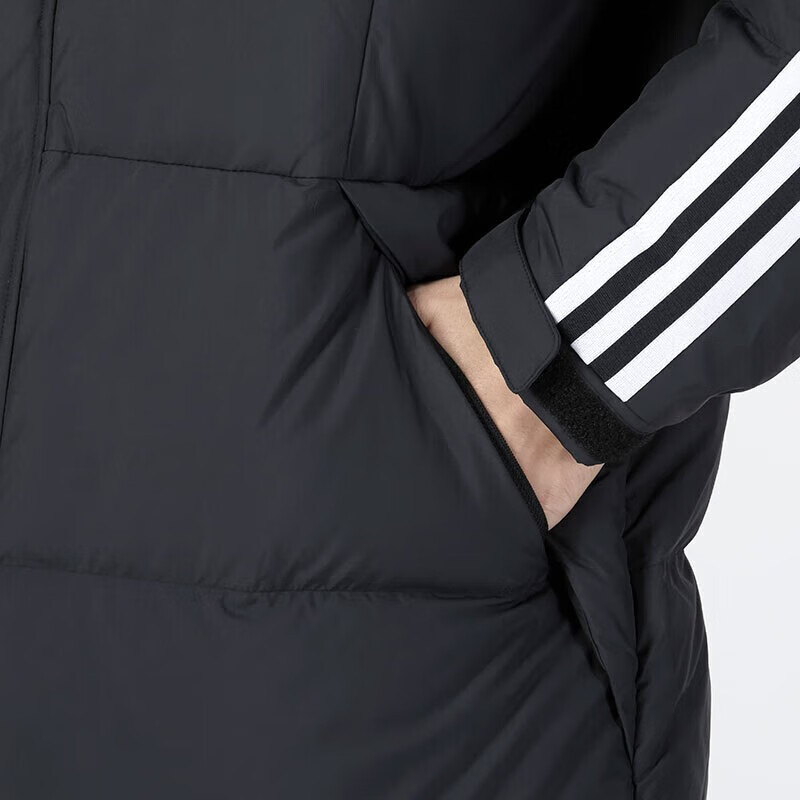 阿迪达斯(adidas) 羽绒服男装 2022冬季新款运动服休闲夹克连帽保暖长款羽绒外套 HN2099