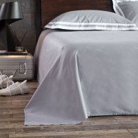 北极绒(Bejirog)全棉斜纹四件套轻奢素颜TB风200*230cm被套双人床品套件