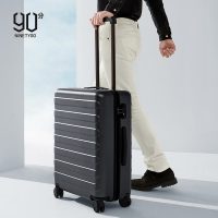 90分行李箱升级版PC商旅两用旅行箱刹车版登机箱 一键刹车防滑抗摔拉杆箱 20寸