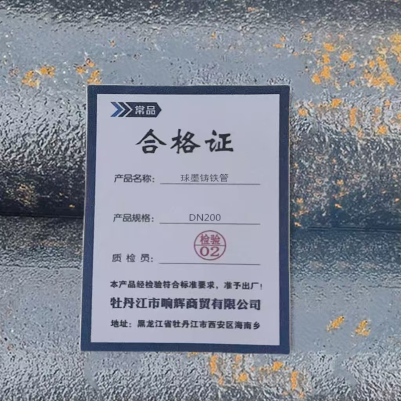 常品 球墨铸铁管 DN200 米高清大图