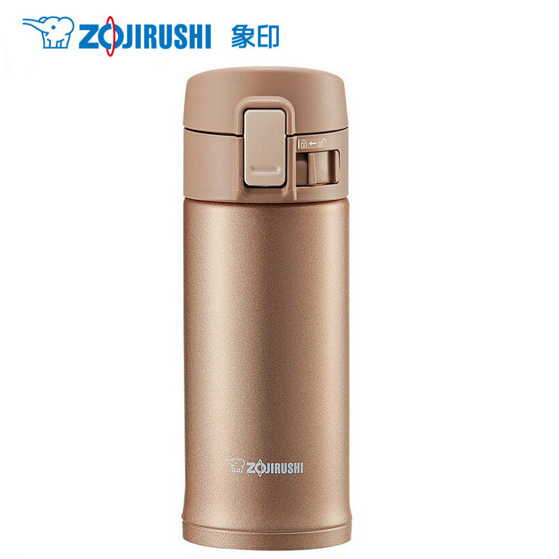 日本象印(ZOJIRUSHI)SM-KC36-NM进口不锈钢真空保温杯保冷杯车载杯喝水杯 香槟色