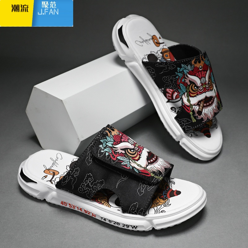 聚范拖鞋男夏季2024新款ins潮流户外夏天外穿沙滩凉鞋踩屎感网红凉拖
