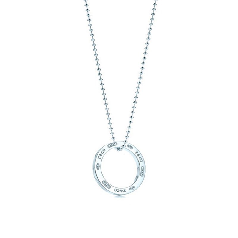 Tiffany&Co.蒂芙尼1837系列圆环圈形吊坠项链女士锁骨链