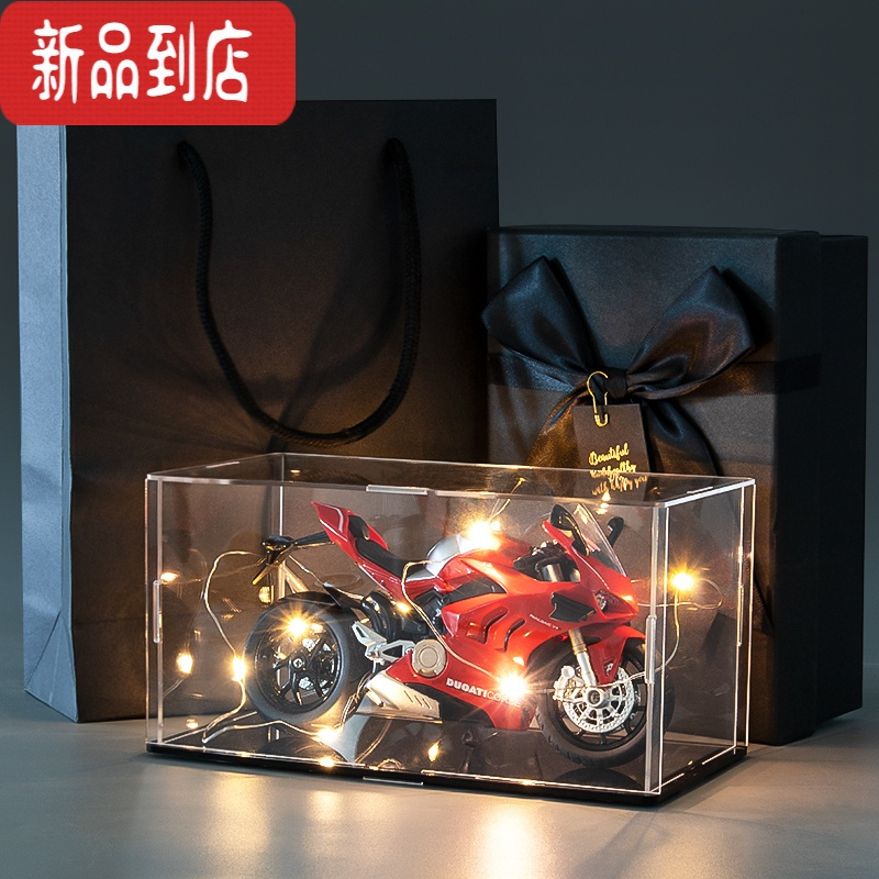 真智力杜卡迪V4S摩托车汽车模型玩具车仿真合金机车摆件男孩风火轮车模